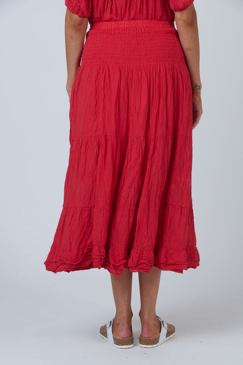 Midi Skirt in Chilli