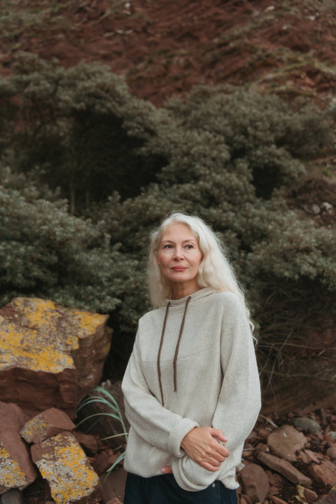 Corry Hoody Sweater in Linen