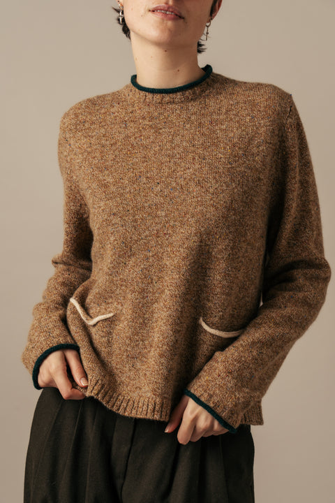 Tweed Nep Sweater in Desert