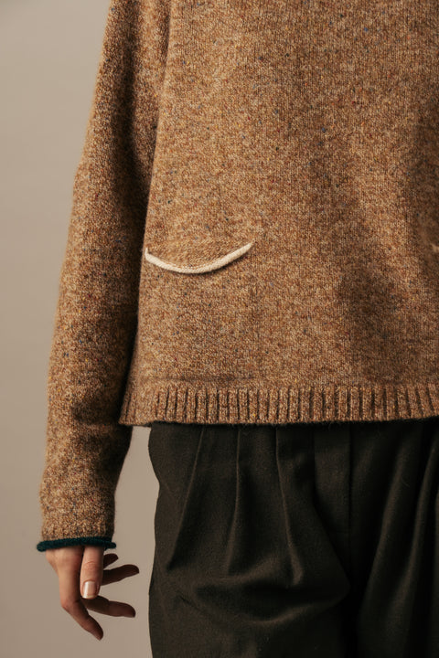 Tweed Nep Sweater in Desert