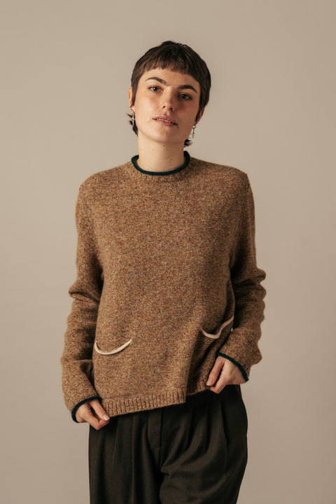 Tweed Nep Sweater in Desert