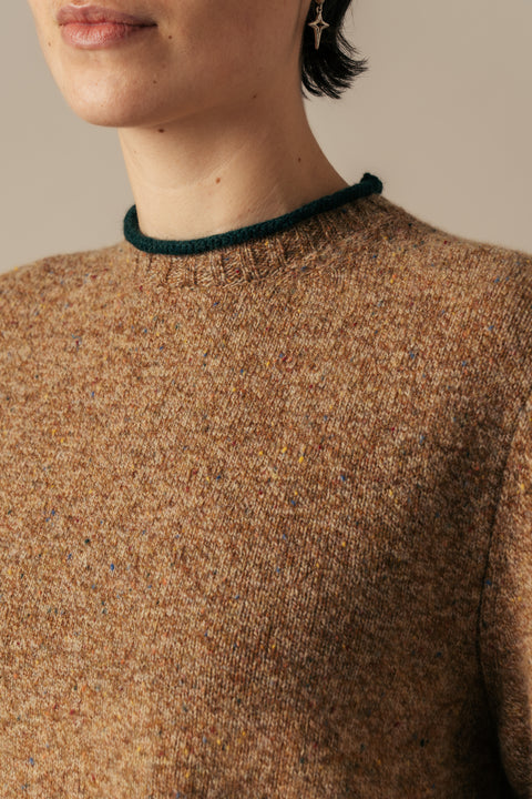 Tweed Nep Sweater in Desert