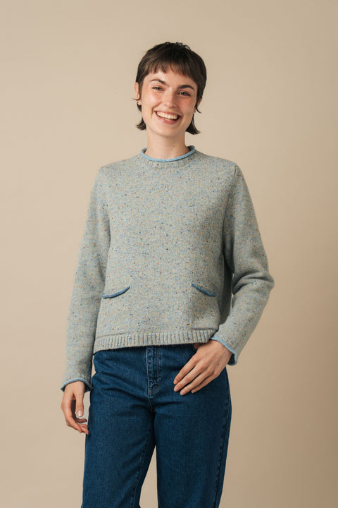 Tweed Nep Sweater in Splash