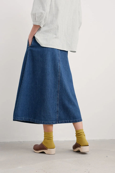 Restharrow Skirt in Mid Wash