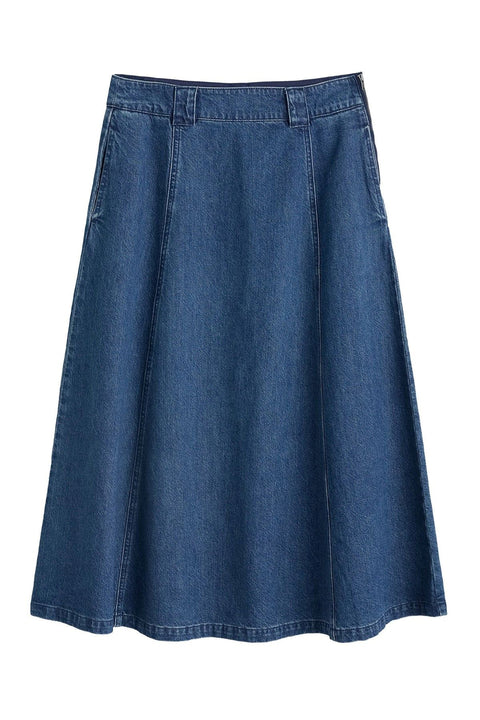 Restharrow Skirt in Mid Wash