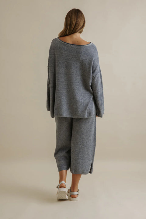 Retreat Cotton Twist Pullover in Pool Combo