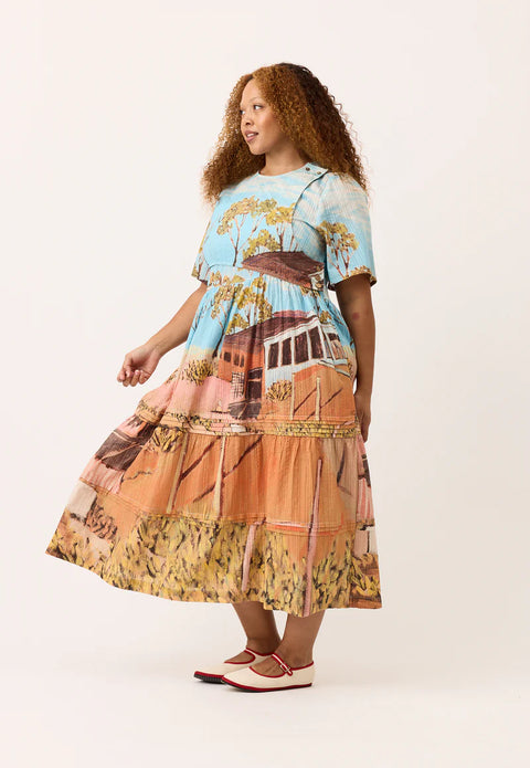 Tiered Mabel Dress in Shack