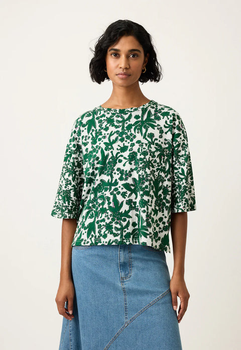 Tasmin Boxy Tee in Parsley