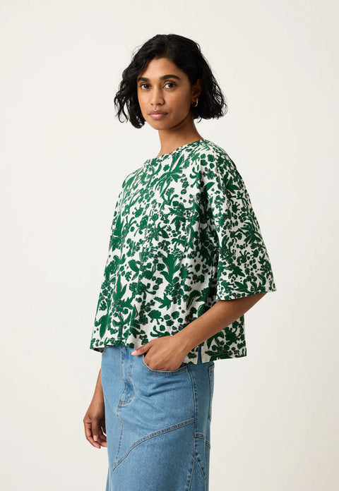 Tasmin Boxy Tee in Parsley