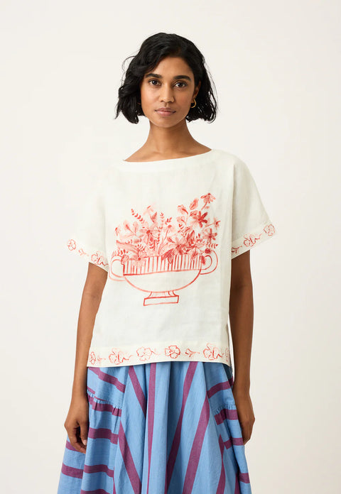 Dolman Top in Red Vase