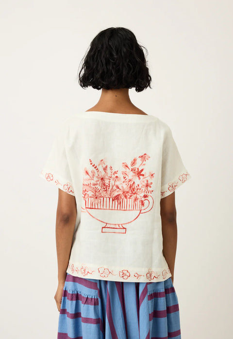 Dolman Top in Red Vase
