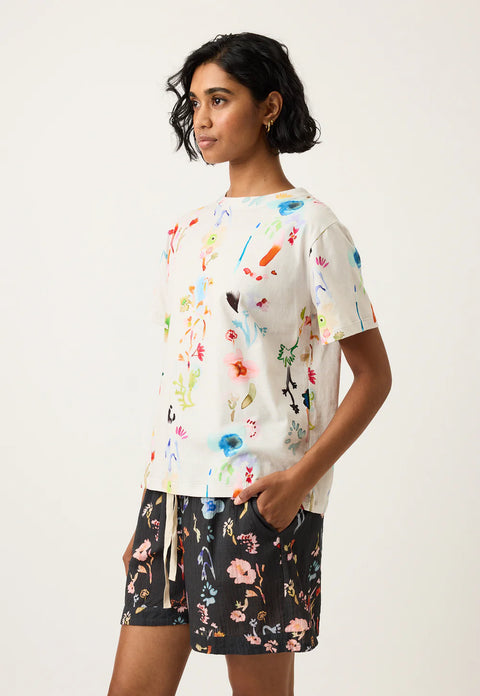 Apollo Tee in Watercolour Cream