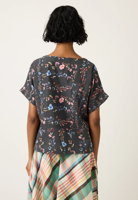 Dolman Top in Watercolour Charcoal