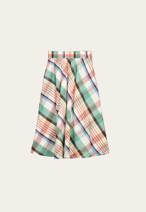 Wave Skirt in Summer Check
