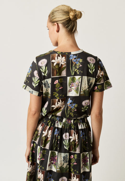 Apollo Tee in Charcoal Archive Floral