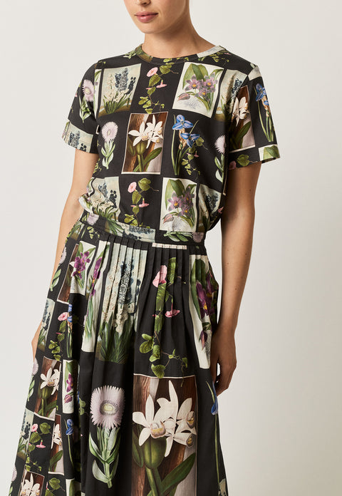 Apollo Tee in Charcoal Archive Floral