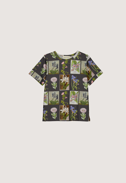 Apollo Tee in Charcoal Archive Floral