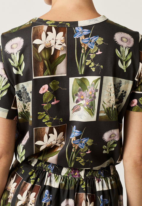 Apollo Tee in Charcoal Archive Floral