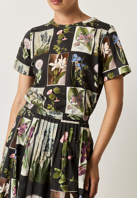 Apollo Tee in Charcoal Archive Floral