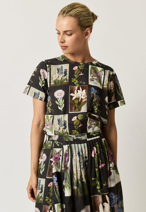 Apollo Tee in Charcoal Archive Floral