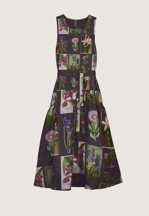 Clementine Dress in Charcoal Archive Floral