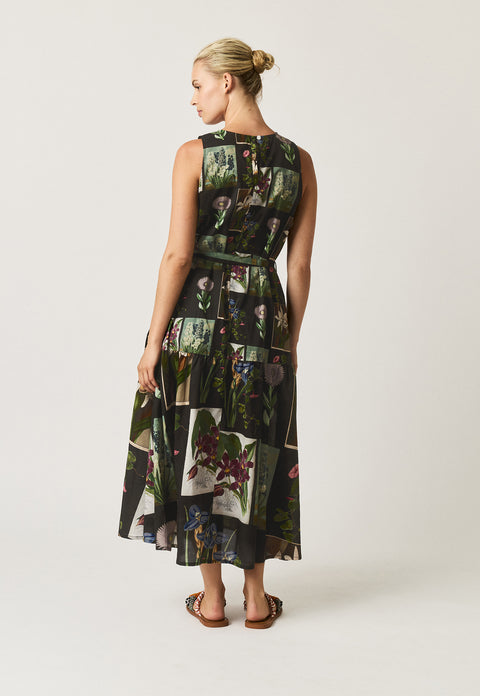 Clementine Dress in Charcoal Archive Floral
