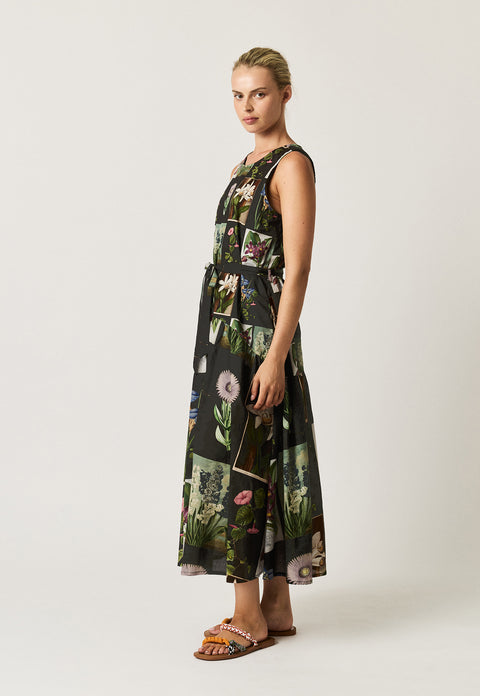 Clementine Dress in Charcoal Archive Floral