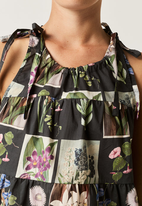 Delta Tie Tank in Charcoal Archive Floral