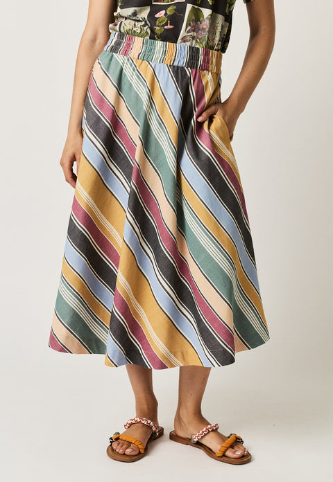Wave Skirt in Atlas Stripe