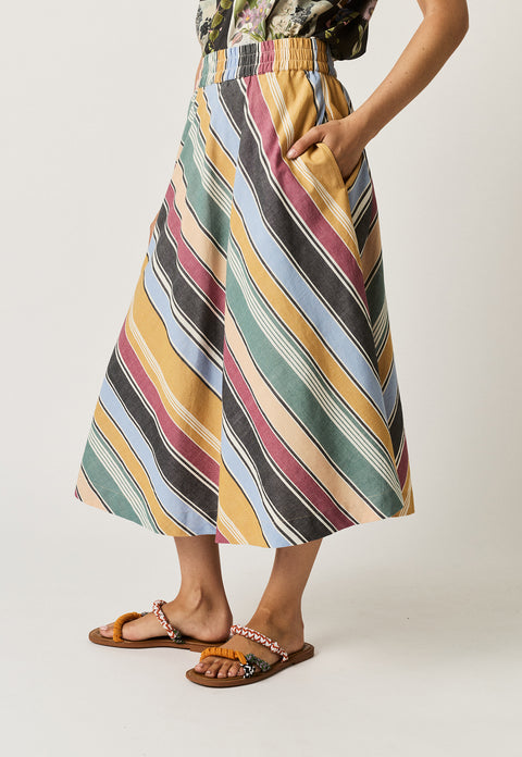 Wave Skirt in Atlas Stripe