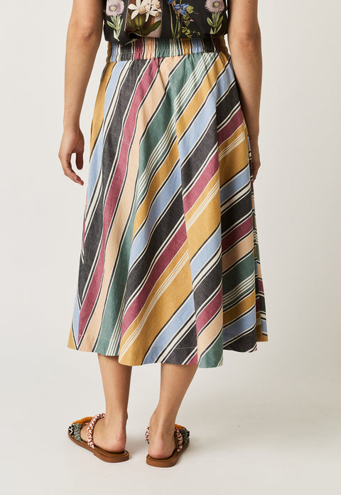 Wave Skirt in Atlas Stripe