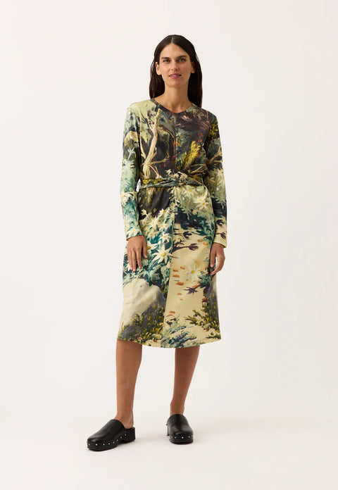 Terra Wrap Dress in Flannel Flower