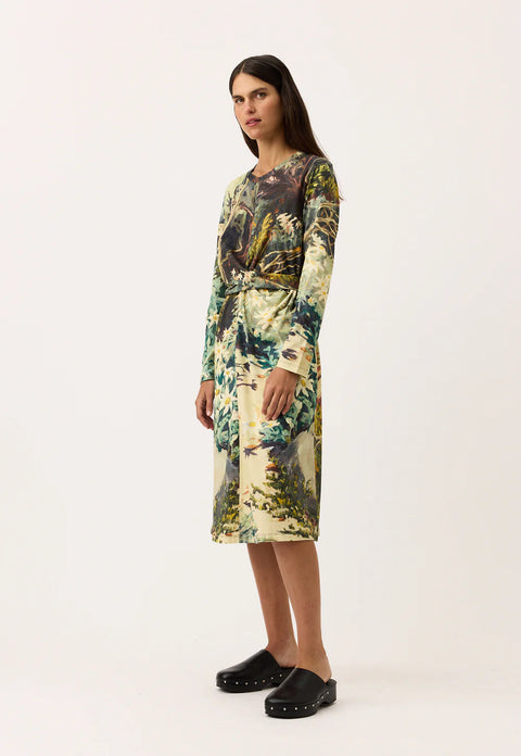 Terra Wrap Dress in Flannel Flower