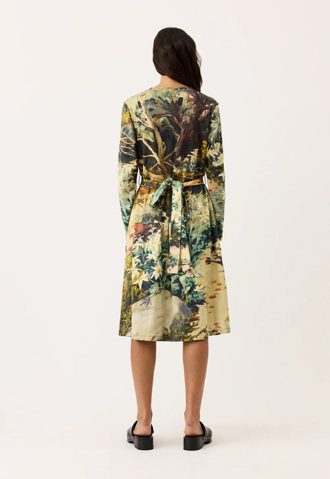 Terra Wrap Dress in Flannel Flower