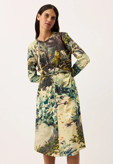 Terra Wrap Dress in Flannel Flower