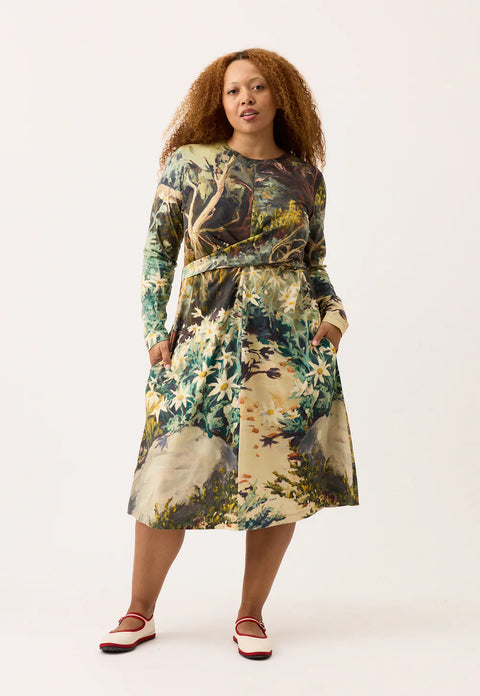 Terra Wrap Dress in Flannel Flower