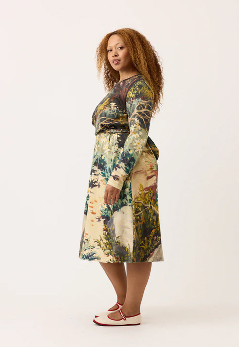 Terra Wrap Dress in Flannel Flower
