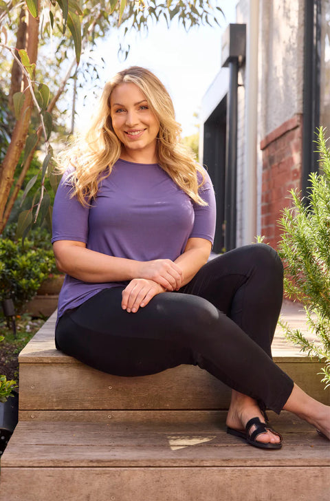 Elbow Swing Tee in Royal Purple