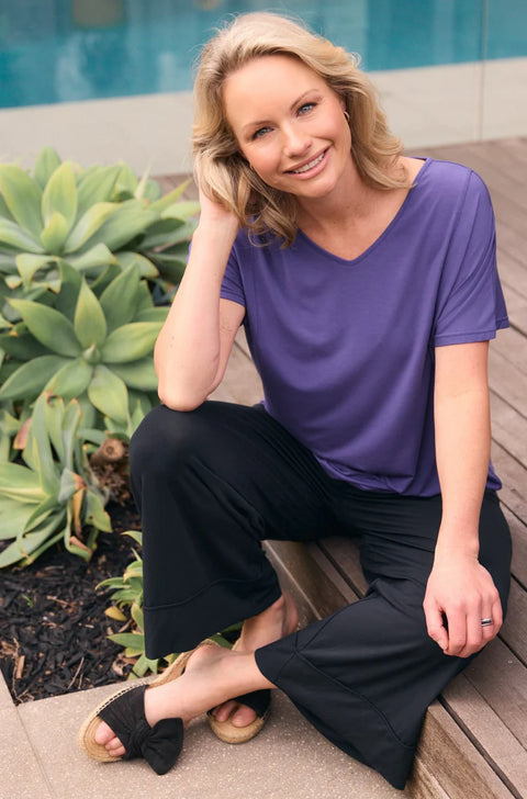 Ivy Swing Tee in Royal Purple