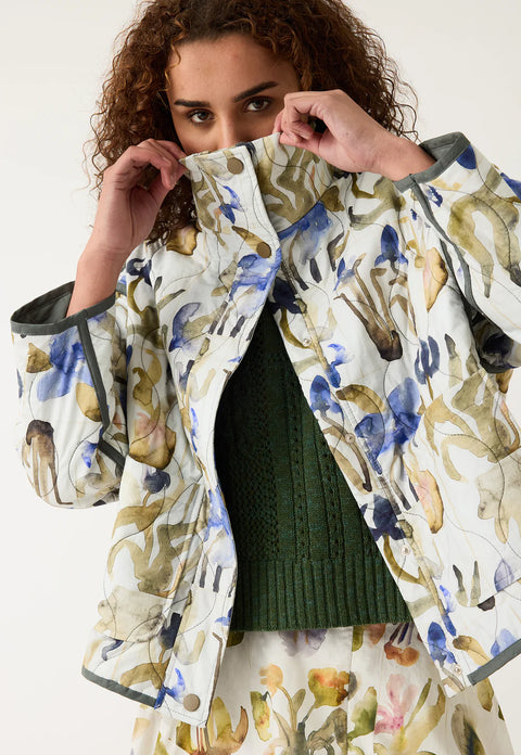 Suri Jacket in Blue Watercolour