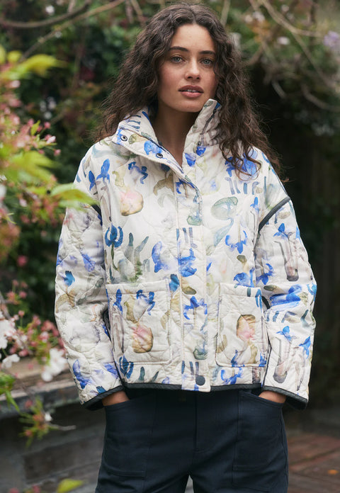 Suri Jacket in Blue Watercolour