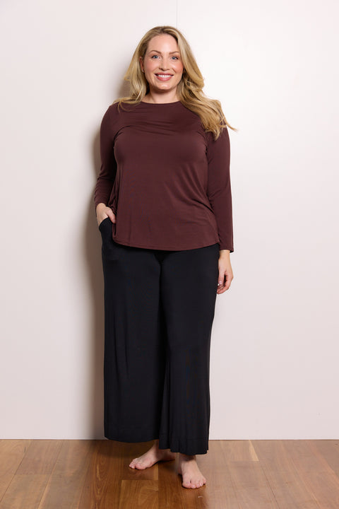 Cara Long Sleeve in Merlot