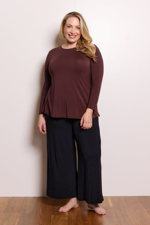Cara Long Sleeve in Merlot