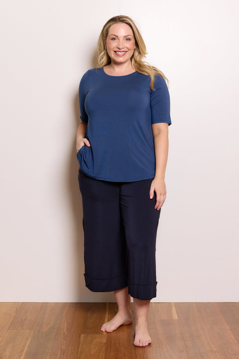 Elbow Swing Tee in Marine