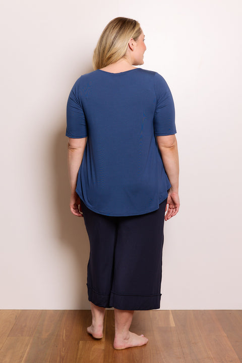 Elbow Swing Tee in Marine