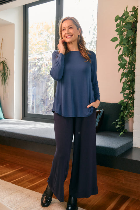 Cara Long Sleeve in Marine