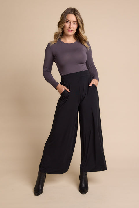 High Neck Long Sleeve in Grape