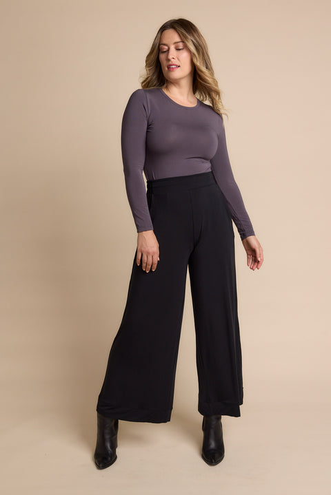 High Neck Long Sleeve in Grape
