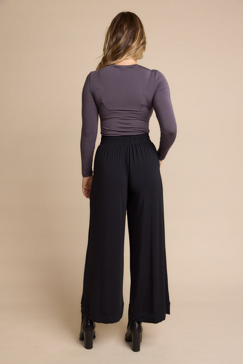 High Neck Long Sleeve in Grape
