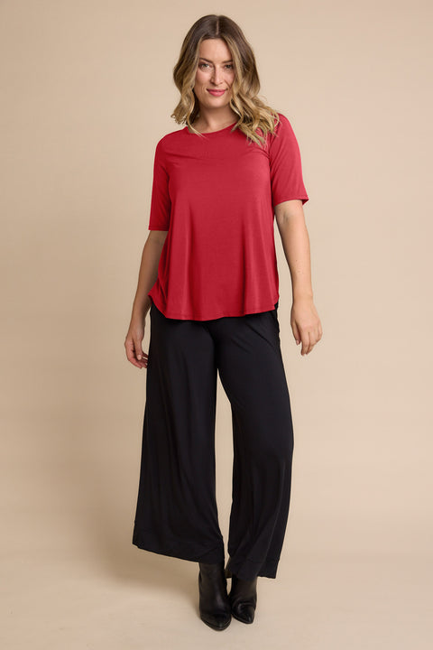 Elbow Swing Tee in Red Berry